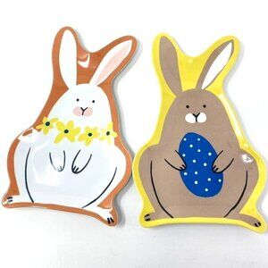 Target 2 Pack Room Essentials™ 6.75" Figural Bunny Appetizer Plates Brown White